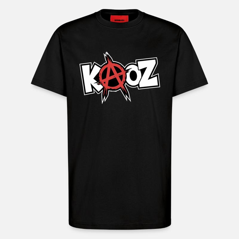 Kool KAOZ Anarchy Graffiti - T-Shirt - made by SPREAD - SOLID BLACK