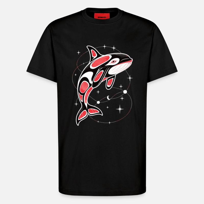 Orca T-Shirt Killerwal Wal - T-Shirt - made by SPREAD - SOLID BLACK