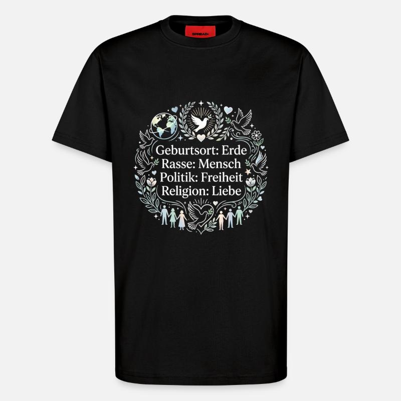 Gegen Rassismus - T-Shirt - made by SPREAD - SOLID BLACK