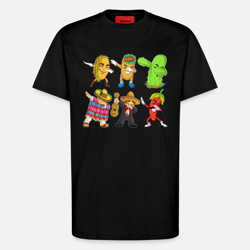 Cinco de Mayo Dab Shirt - T-Shirt - made by SPREAD - SOLID BLACK