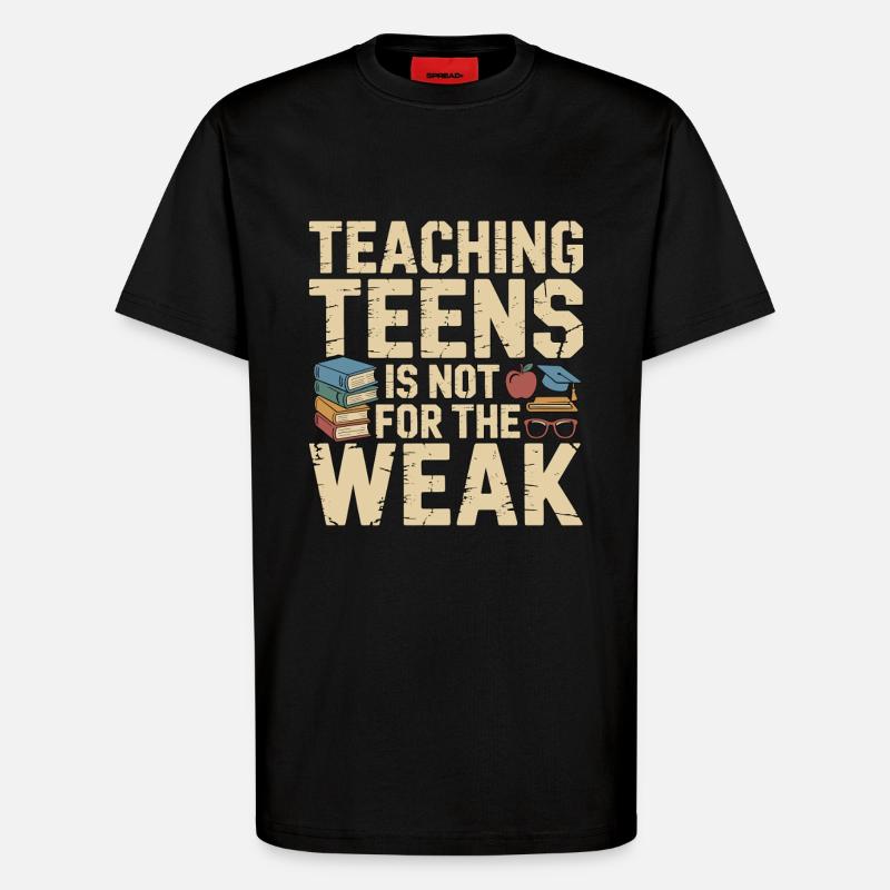 Enseignant de lycée enseignant aux adolescents - T-shirt bio décontracté fabriqué en UE - SOLID BLACK
