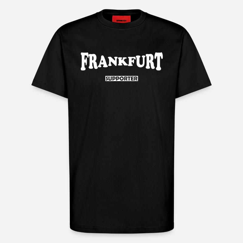 Supporters de Francfort - T-shirt bio décontracté fabriqué en UE - SOLID BLACK
