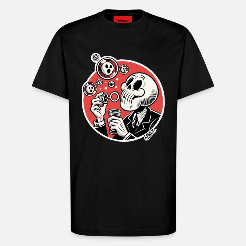 Skelettblasen-Illustration - T-Shirt - made by SPREAD - SOLID BLACK