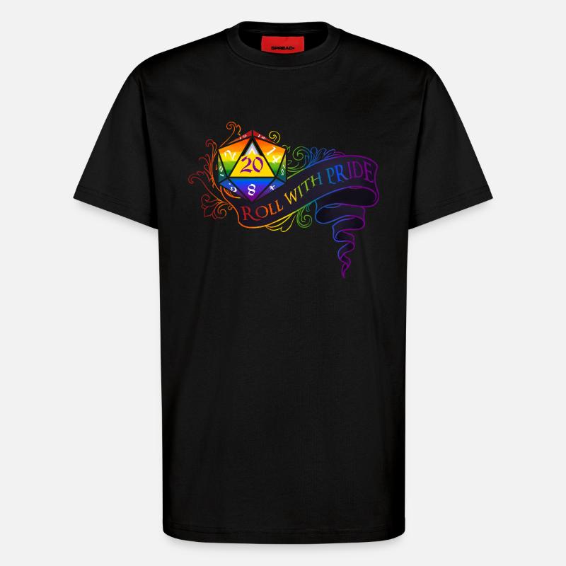 Roll with PRIDE again ! - T-shirt bio décontracté fabriqué en UE - SOLID BLACK