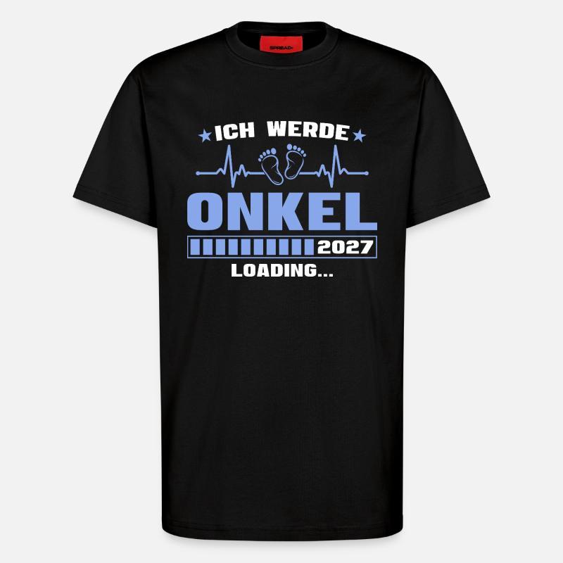 Ich werde Onkel 2027 – Werdender Onkel - T-Shirt - made by SPREAD - SOLID BLACK