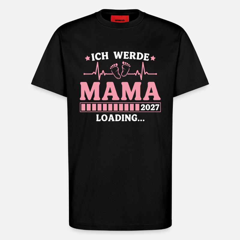 Ich werde Mama 2027 – Werdende Mutter - T-Shirt - made by SPREAD - SOLID BLACK