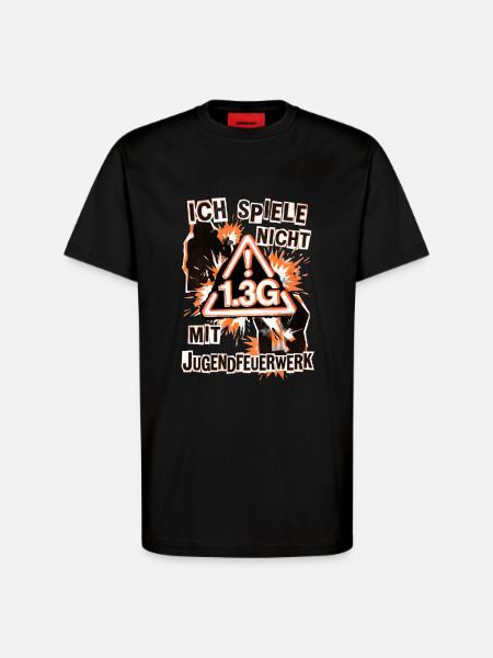 Pyro Feuerwerk Pyrotechniker - T-Shirt - made by SPREAD - SOLID BLACK