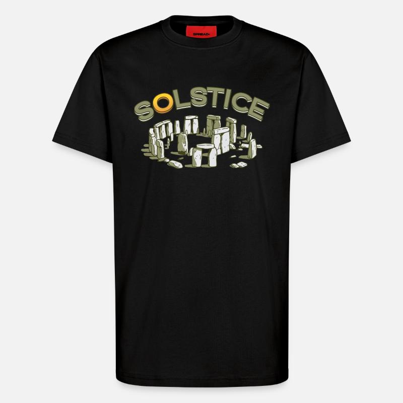 Litha Pagan Summer Solstice Midsummer Midsommar - T-Shirt - made by SPREAD - SOLID BLACK