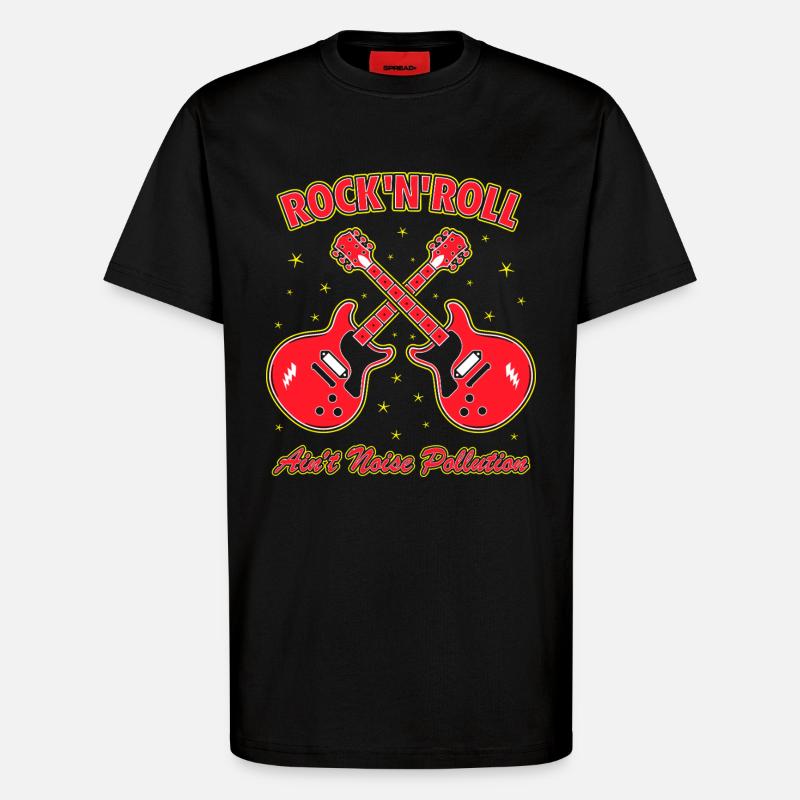 Rock 'n' Roll ist keine Lärmbelastung - T-Shirt - made by SPREAD - SOLID BLACK