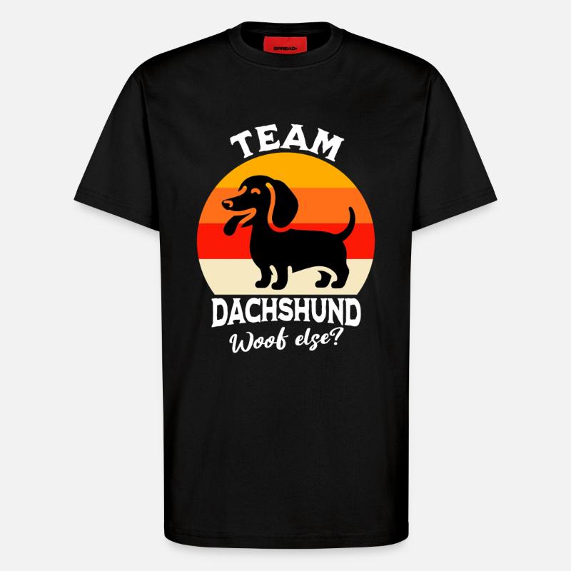 Équipe teckel - T-shirt bio décontracté fabriqué en UE - SOLID BLACK