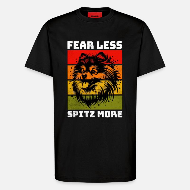 German Spitz Spitz Zwergspitz - T-Shirt - made by SPREAD - SOLID BLACK
