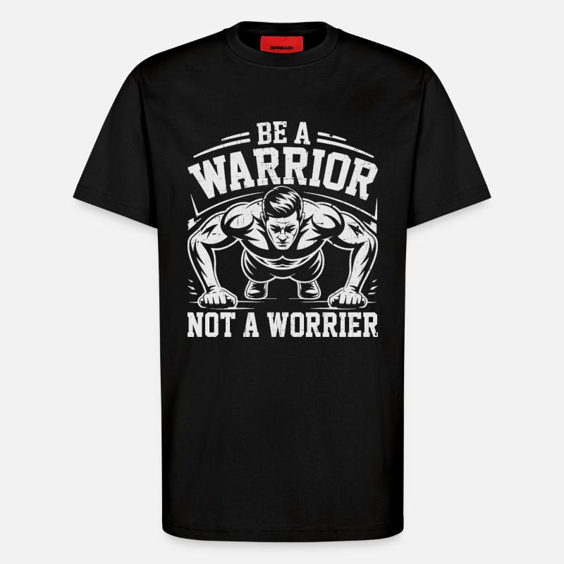 Sois un guerrier, pas un procrastinateur - T-shirt bio décontracté fabriqué en UE - SOLID BLACK