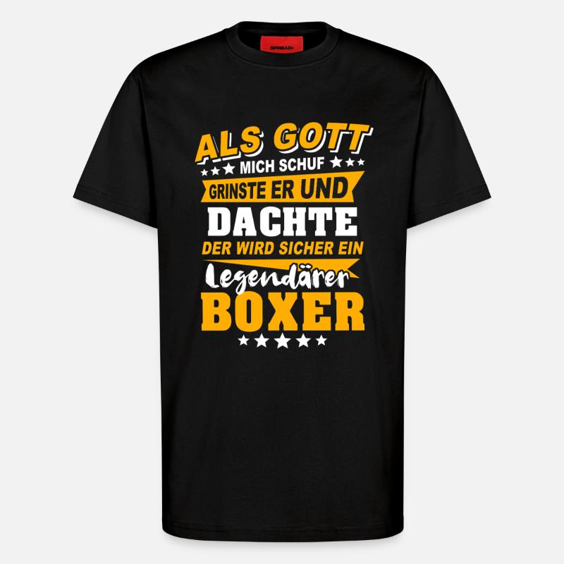 Boxer Boxen - T-Shirt - made by SPREAD - SOLID BLACK