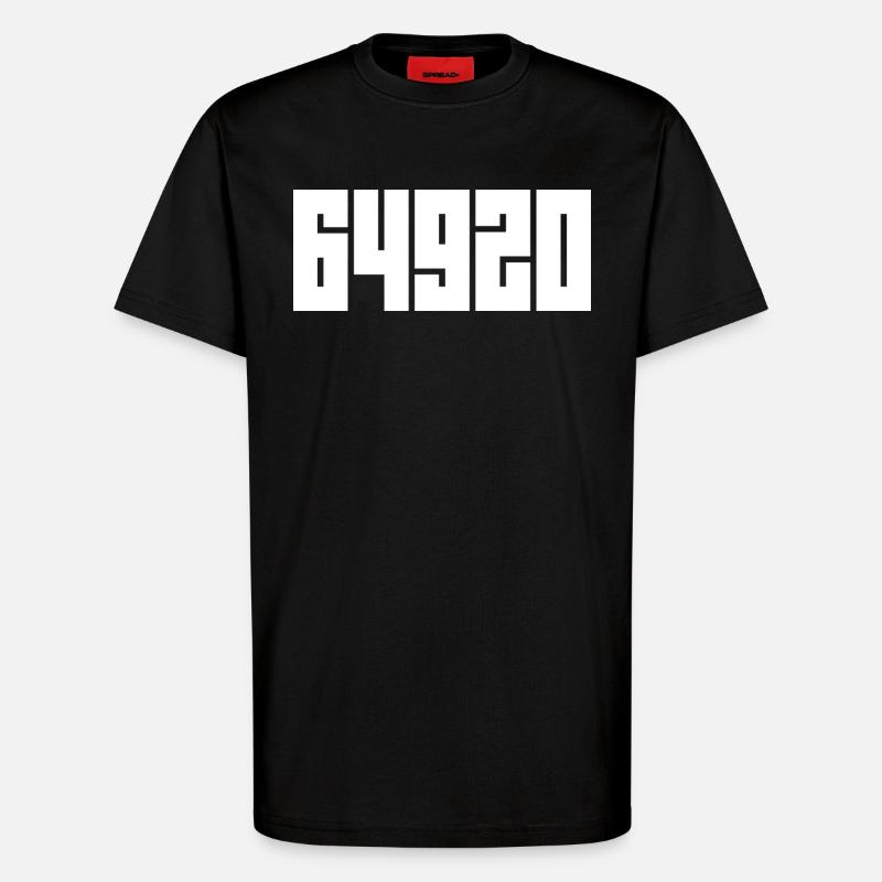 64920 Piła. Code postal de Piła - T-shirt bio décontracté fabriqué en UE - SOLID BLACK