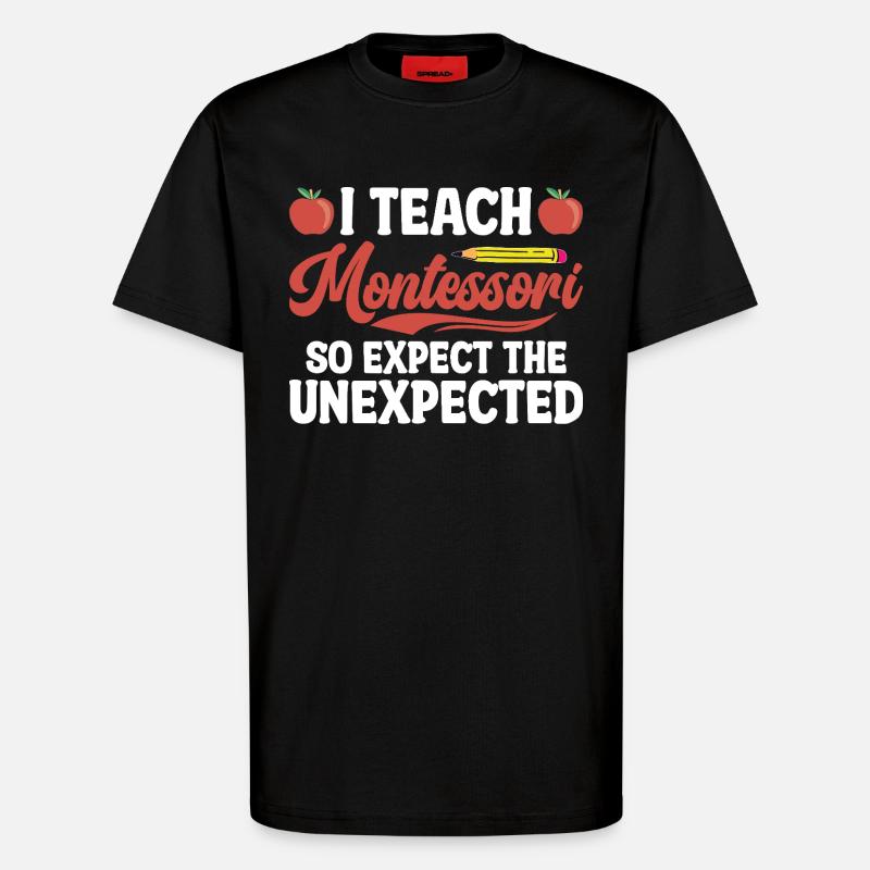 Montessori-Arbeiterbildungsmethode Montessori - T-Shirt - made by SPREAD - SOLID BLACK