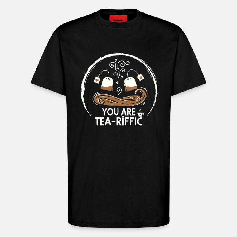 Tea pun - T-Shirt - made by SPREAD - SOLID BLACK