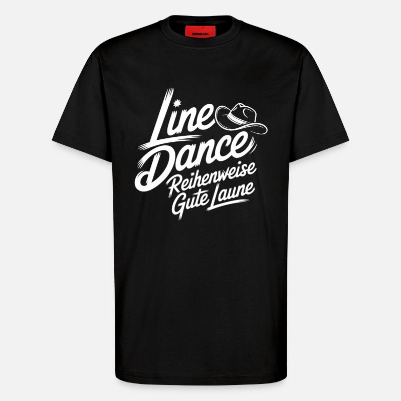 Line Dance Gute Laune - T-Shirt - made by SPREAD - SOLID BLACK