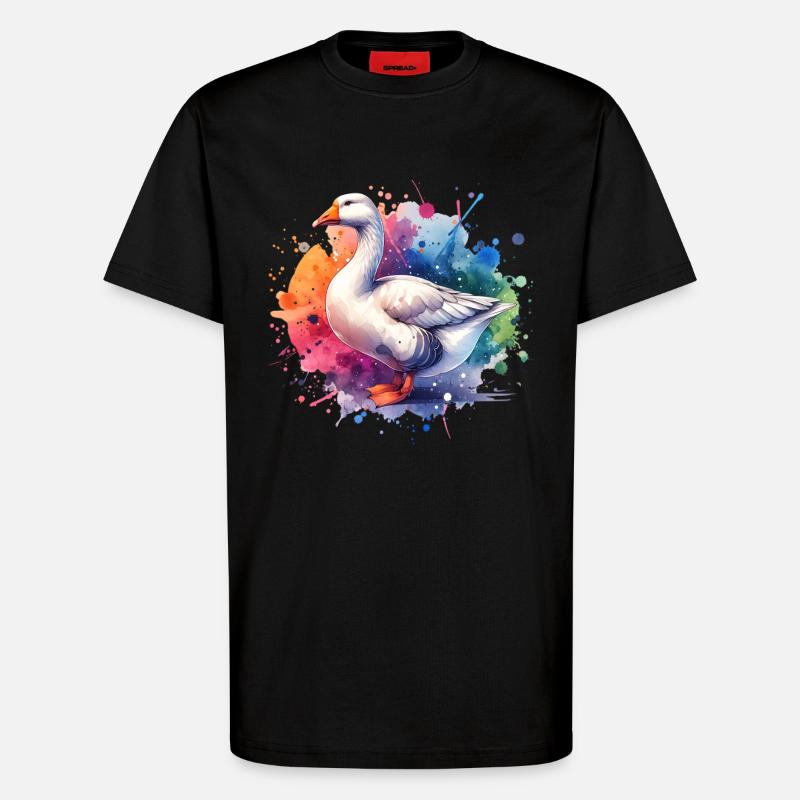 Pilgrim Gans Geschenk - T-Shirt - made by SPREAD - SOLID BLACK