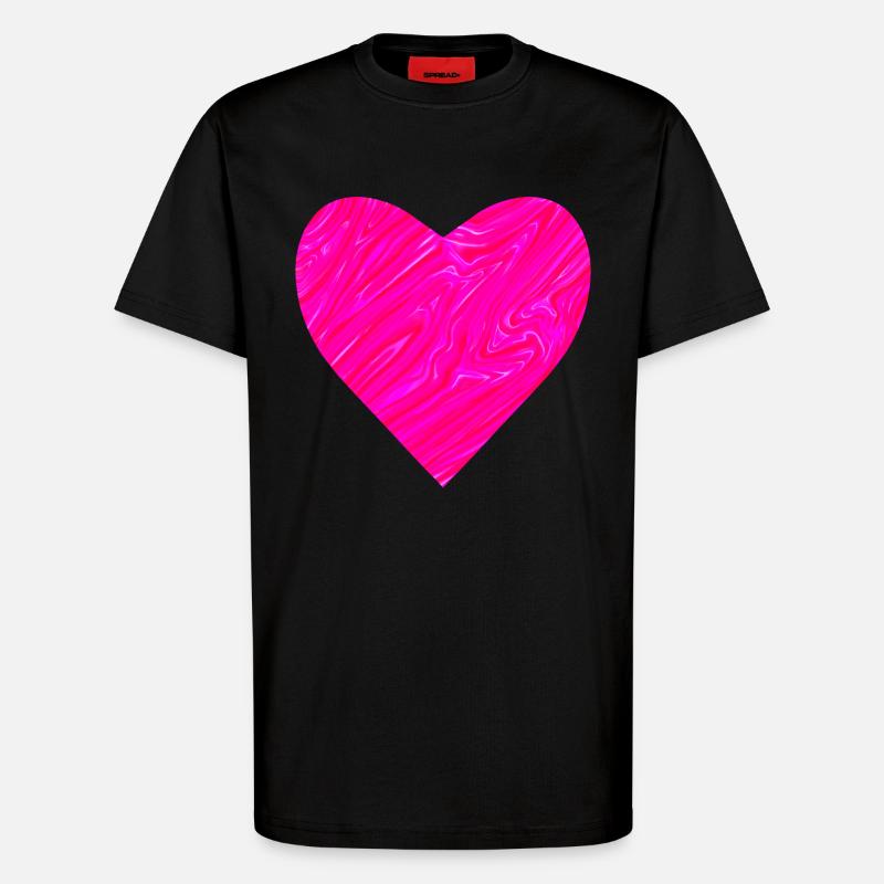 Neon Herz zum Muttertag - T-Shirt - made by SPREAD - SOLID BLACK