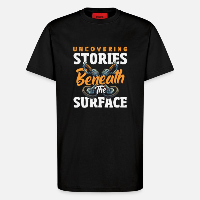 Histoires de découverte Détecteurs de métaux - T-shirt bio décontracté fabriqué en UE - SOLID BLACK