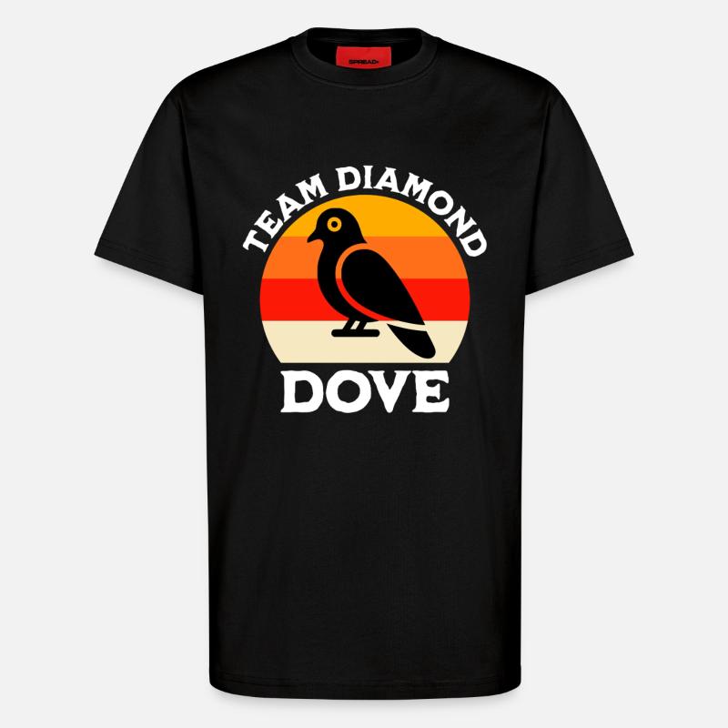Team Diamanttaube - T-Shirt - made by SPREAD - SOLID BLACK