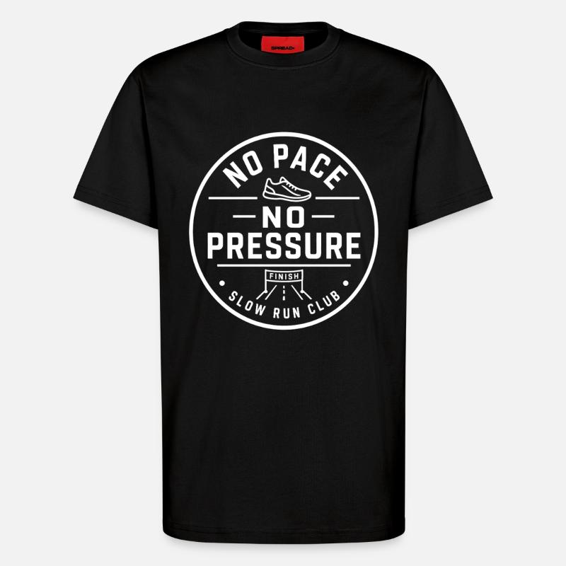 Pas de rythme, pas de pression - T-shirt bio décontracté fabriqué en UE - SOLID BLACK