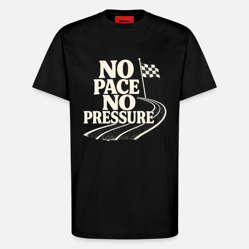 Pas de rythme, pas de pression - T-shirt bio décontracté fabriqué en UE - SOLID BLACK
