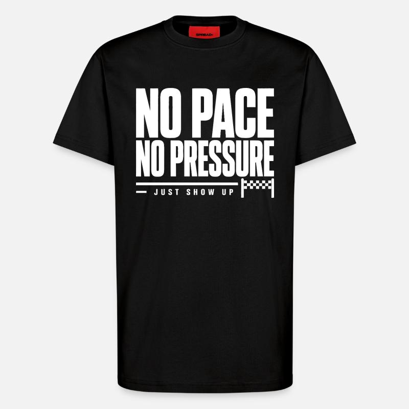 Pas de rythme, pas de pression - T-shirt bio décontracté fabriqué en UE - SOLID BLACK