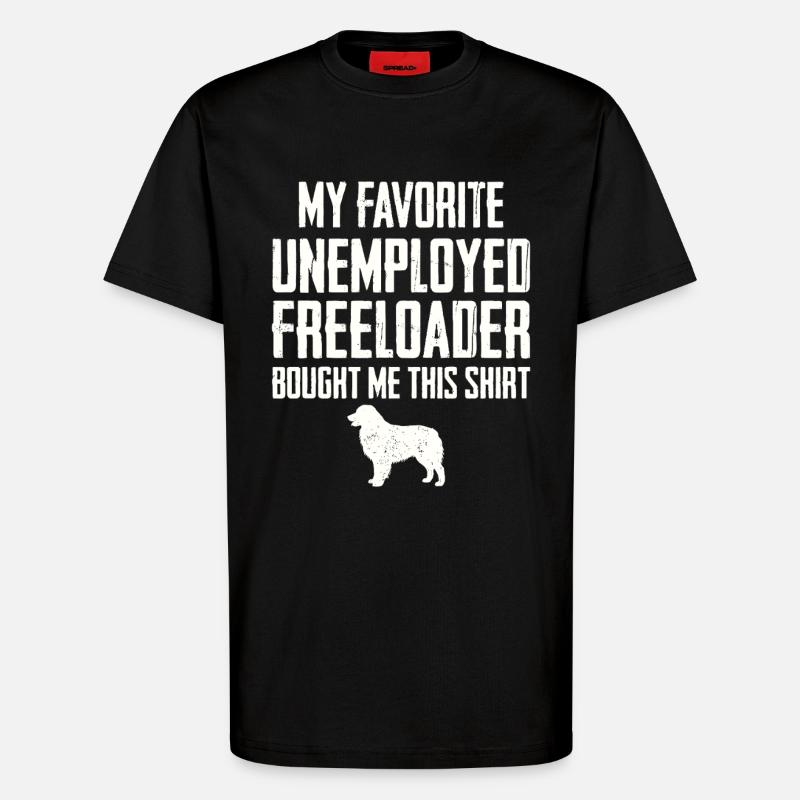 Lustiger Australian Shepherd Schmarotzer - T-Shirt - made by SPREAD - SOLID BLACK