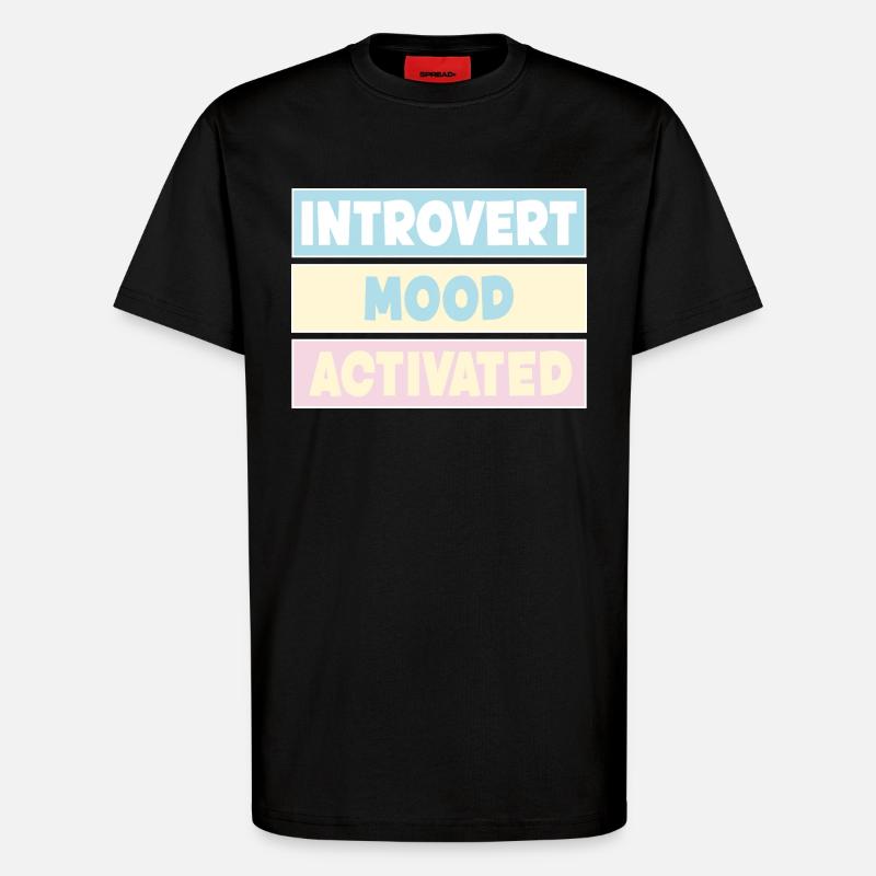 Introvert - T-Shirt - made by SPREAD - SOLID BLACK