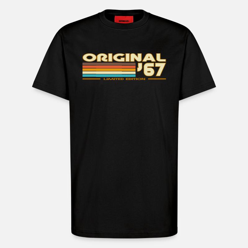 Original 67 Retro Rainbow - T-Shirt - made by SPREAD - SOLID BLACK