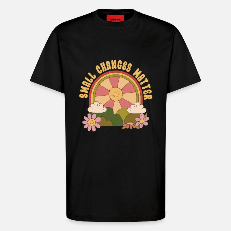 Ecologist Ecology Small Changes Matter - T-Shirt - made by SPREAD - SOLID BLACK