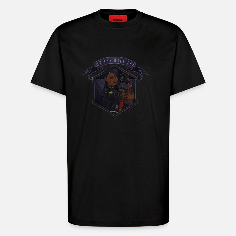 We can roll it ! Black - T-shirt bio décontracté fabriqué en UE - SOLID BLACK