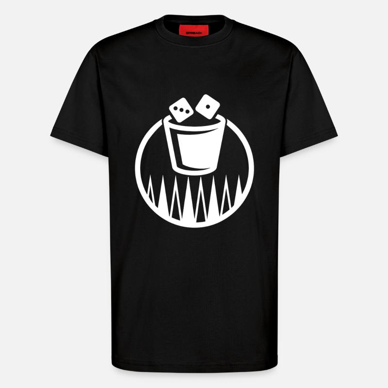 Backgammon | Board Game | Gift - T-Shirt - made by SPREAD - SOLID BLACK