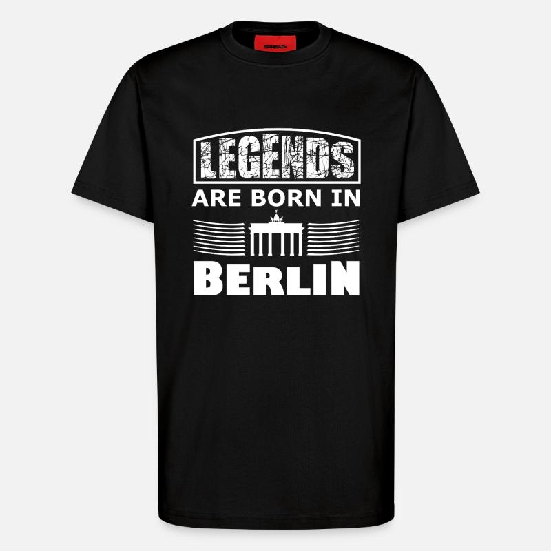 Legends from Berlin - T-Shirt - made by SPREAD - SOLID BLACK
