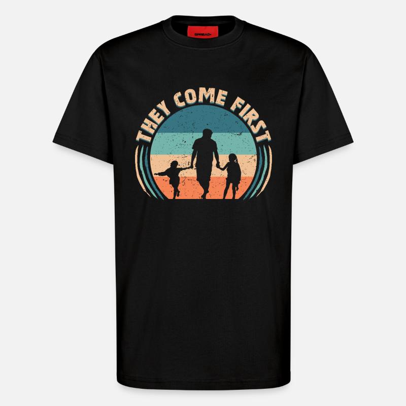 Single Dad Single Dad - T-Shirt - made by SPREAD - SOLID BLACK