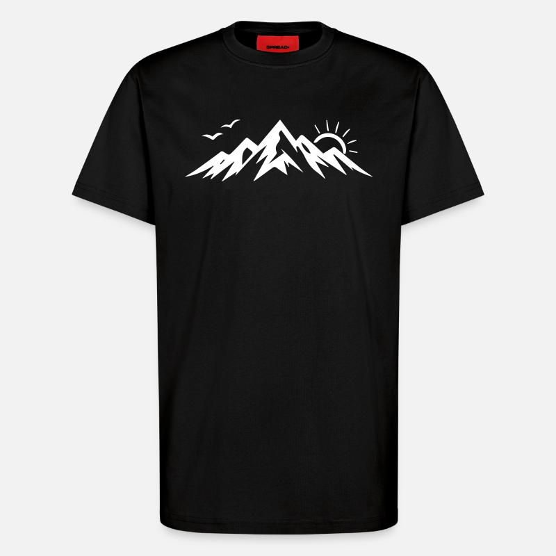 Berge - T-Shirt - made by SPREAD - SOLID BLACK