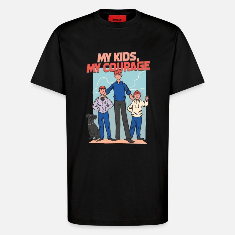 Single Dad Single Dad - T-Shirt - made by SPREAD - SOLID BLACK