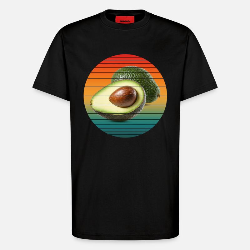 avocado fruit - T-Shirt - made by SPREAD - SOLID BLACK