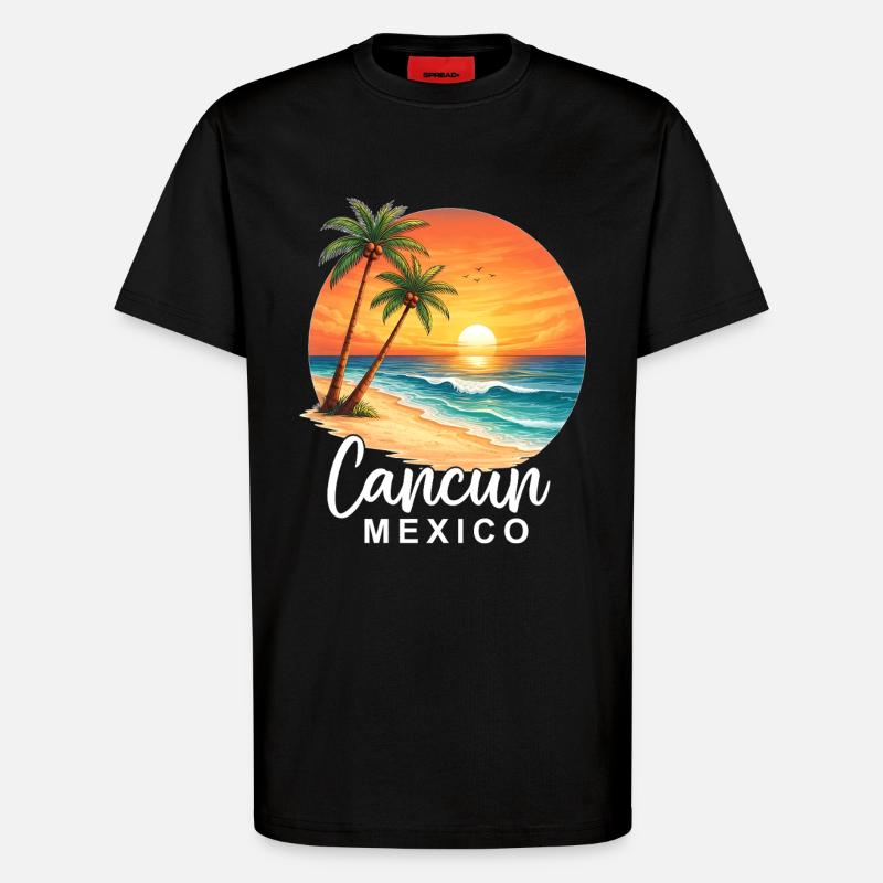 Cancun Mexico - T-Shirt - made by SPREAD - SOLID BLACK