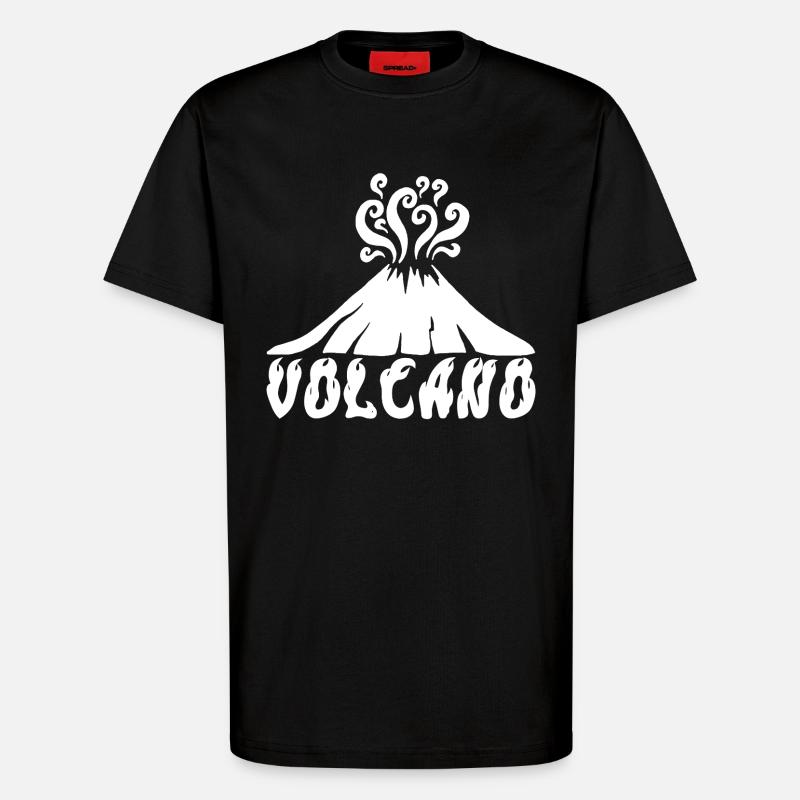 White Volcano - T-Shirt - made by SPREAD - SOLID BLACK