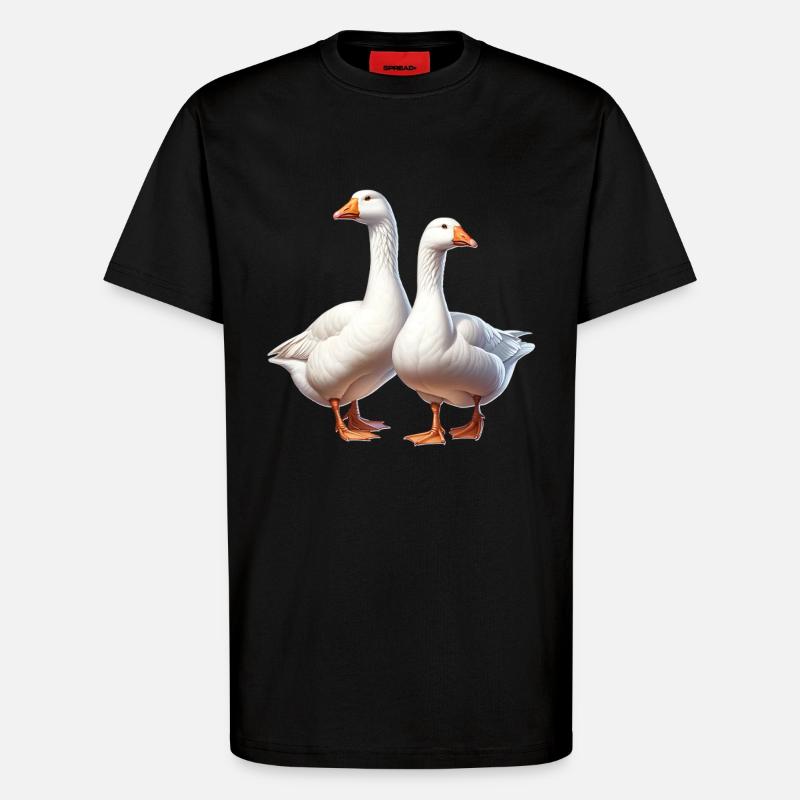 Gans - T-Shirt - made by SPREAD - SOLID BLACK