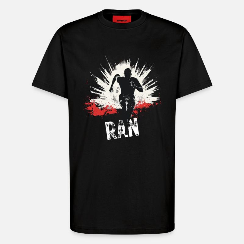 Running Jogging Runner Sprint Design - T-Shirt - made by SPREAD - SOLID BLACK