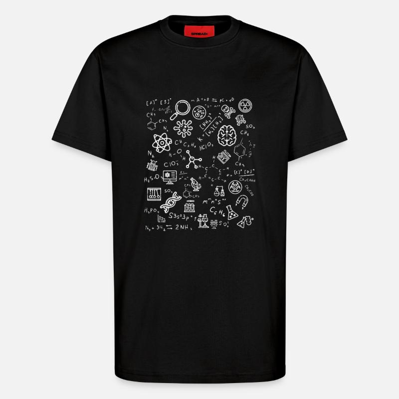 Science Chemistry Physics Biology Nerd - T-Shirt - made by SPREAD - SOLID BLACK