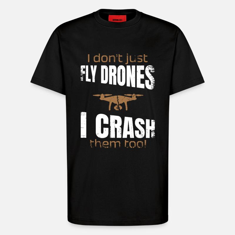 Drone Pilot Flying Drones Drone Fpv - T-Shirt - made by SPREAD - SOLID BLACK