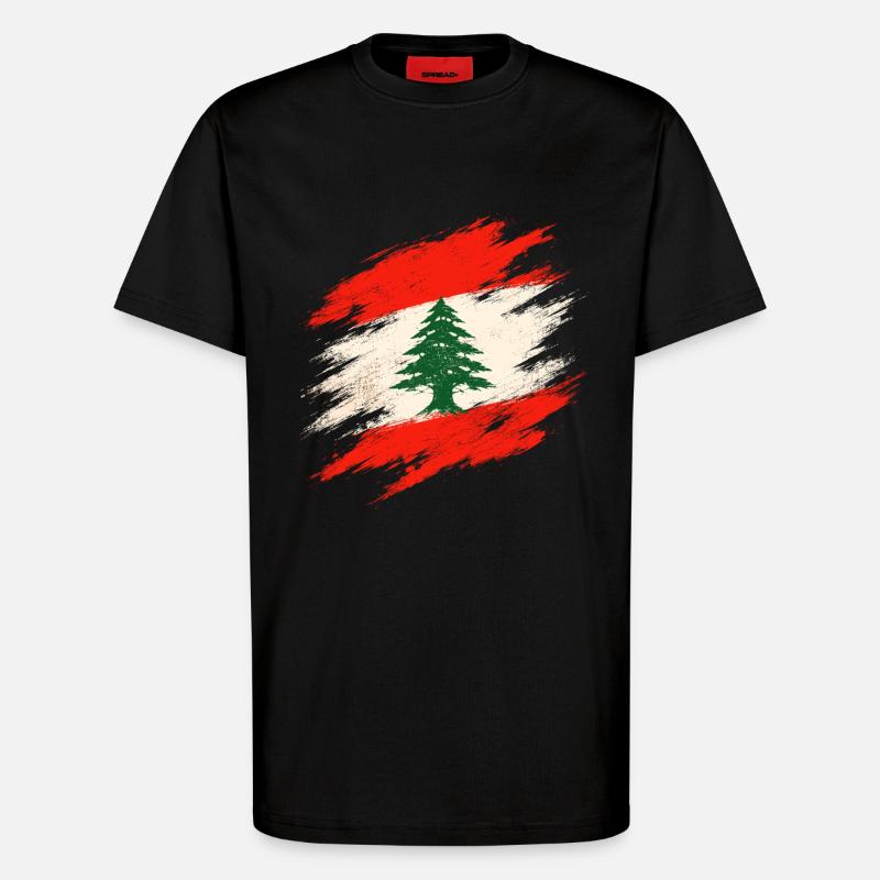 Liban Libanais - T-shirt bio décontracté fabriqué en UE - SOLID BLACK