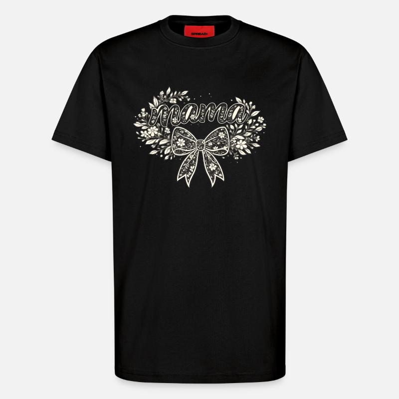 Mom Gift: Retro Mama Visual - T-Shirt - made by SPREAD - SOLID BLACK