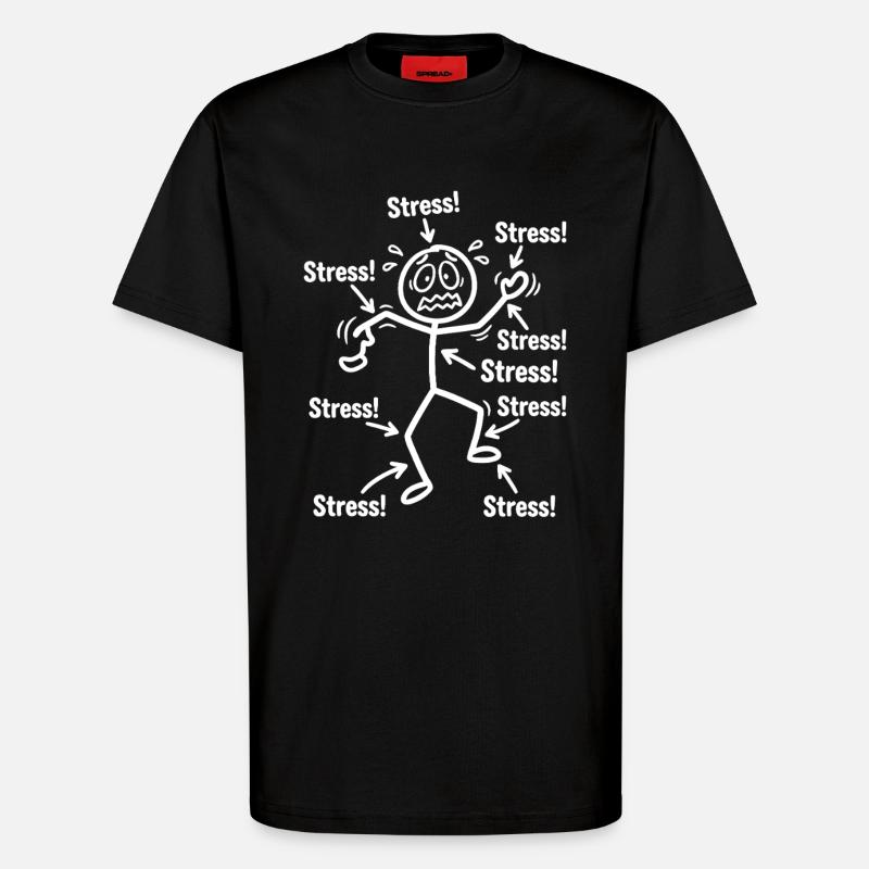 stress_figur_pfeile - T-shirt bio décontracté fabriqué en UE - SOLID BLACK