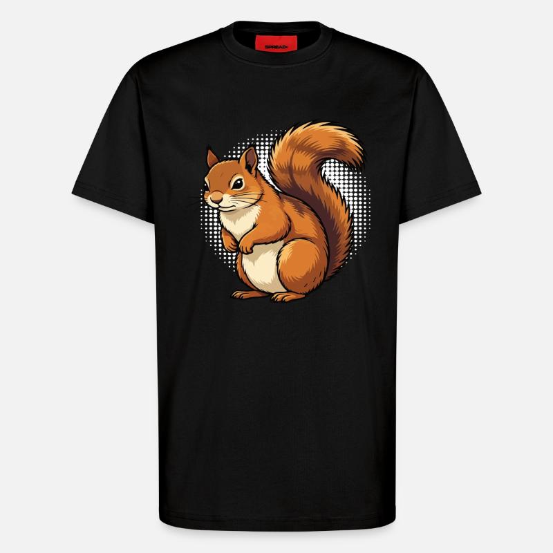 Eichhörnchen Eichhorn Eichhörnchenliebhaber Nager - T-Shirt - made by SPREAD - SOLID BLACK