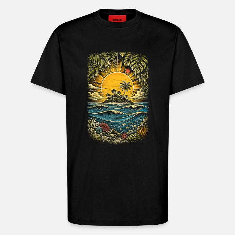 Belize Belizean Root - T-Shirt - made by SPREAD - SOLID BLACK